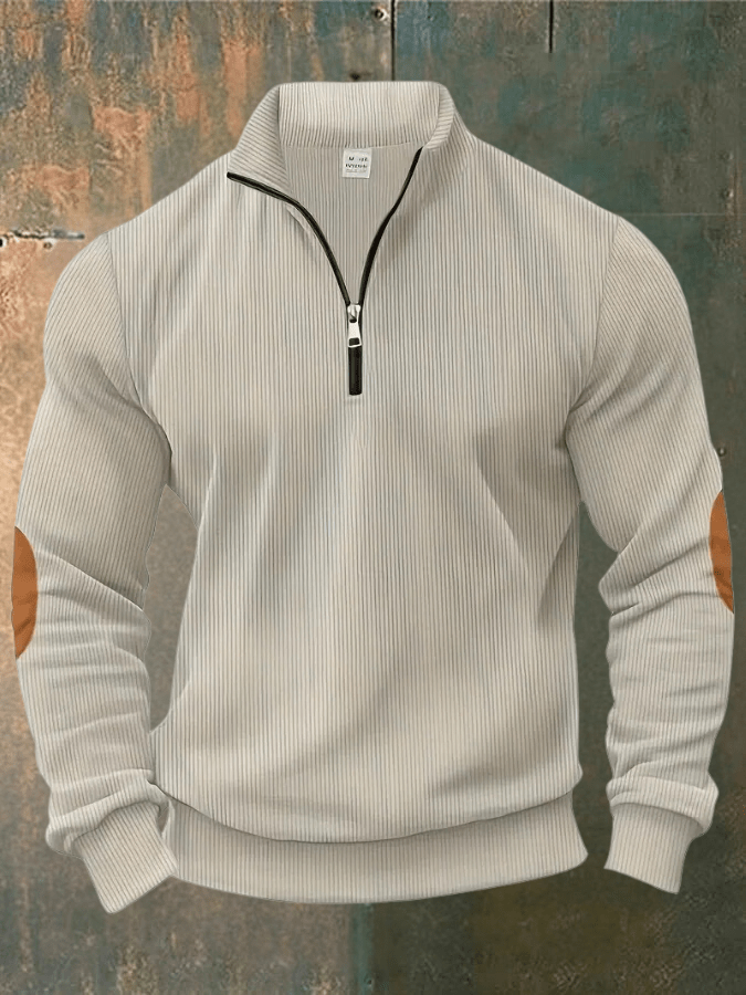 JOHN - HIGH NECK SWEATER WITH HALF ZIP