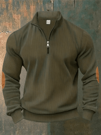 JOHN - HIGH NECK SWEATER WITH HALF ZIP