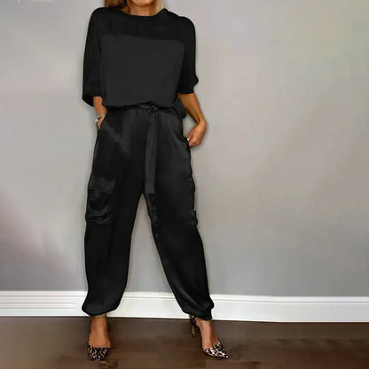 MONICA - TOP AND CARGO TROUSER SET