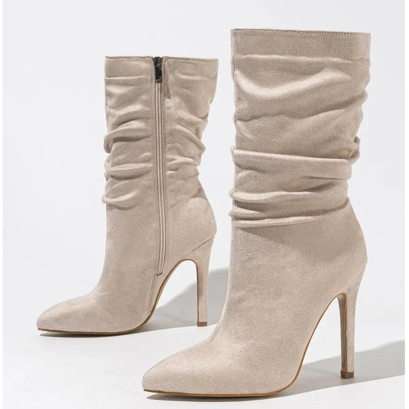 HARPER - VELVET STILETTO BOOTS