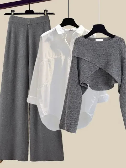 MERCEDES - SET OF SWEATER, CLASSIC SHIRT AND PANTS