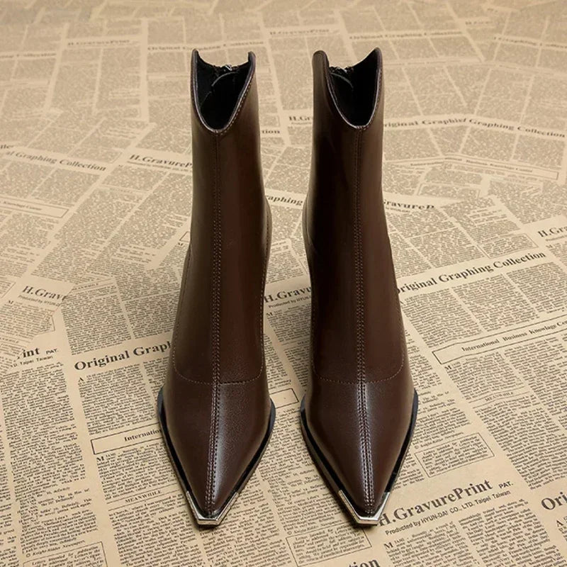 CAROL - CHROMED TIP BOOTS