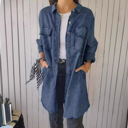 JULIA - LONG DENIM OVERSHIRT