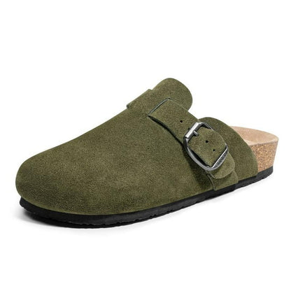 IRENE - SUEDE CLOGS WITH CORK