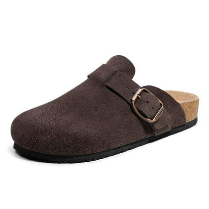 IRENE - SUEDE CLOGS WITH CORK