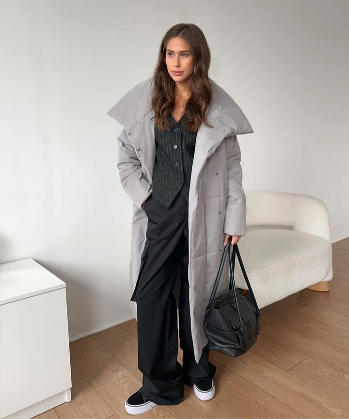 BROOKE - LONGLINE BELTED PUFFER COAT