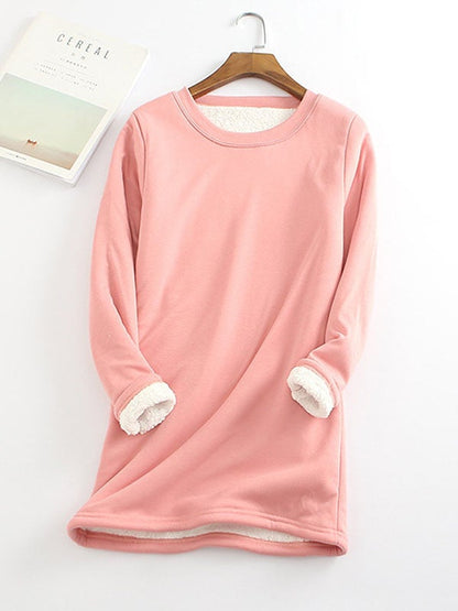 BELEN - LONG SWEATSHIRT WITH FLEECE LINING