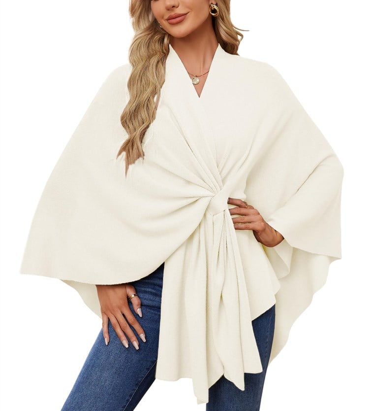 ANA - ELEGANT ASYMMETRICAL PONCHO