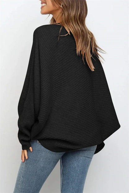 VICTORIA - OVERSIZED RIBBED KNIT SWEATER