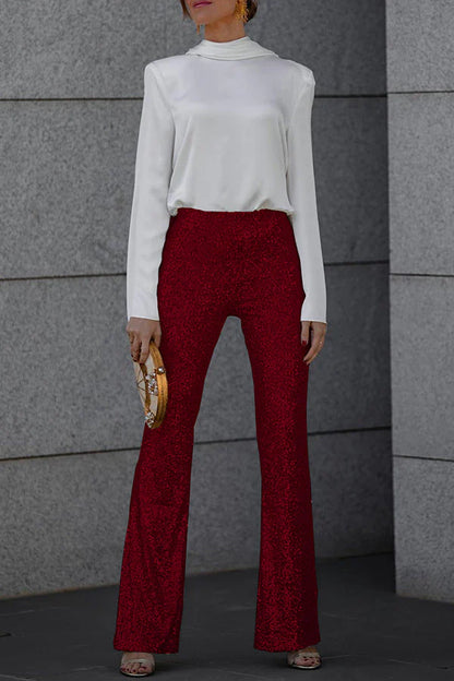 PEGGY - BELL BOTTOM TROUSERS WITH SEQUINS