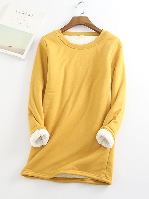 BELEN - LONG SWEATSHIRT WITH FLEECE LINING