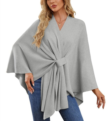 ANA - ELEGANT ASYMMETRICAL PONCHO