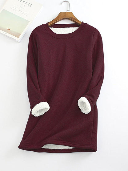 BELEN - LONG SWEATSHIRT WITH FLEECE LINING