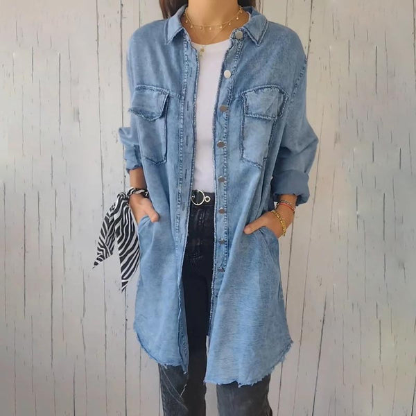 JULIA - LONG DENIM OVERSHIRT