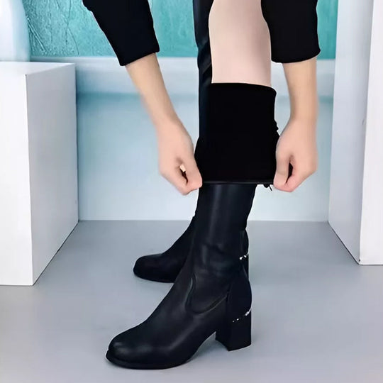 GALA - HIGH BOOTS WITH FLEECE LINING