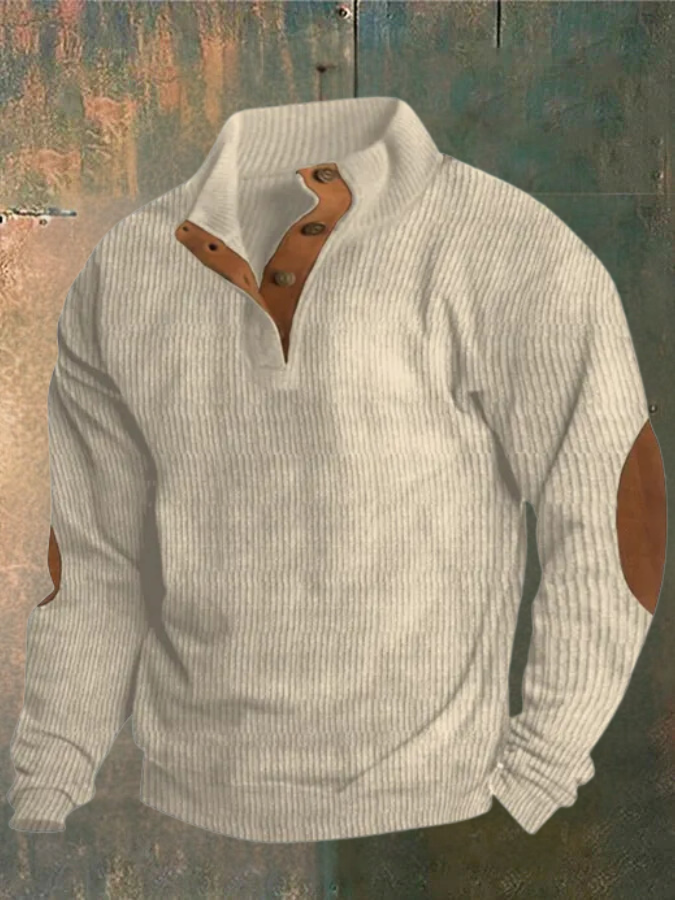 ANTHONY - RIBBED BUTTON SWEATER