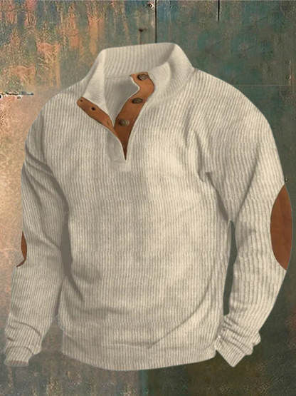 ANTHONY - RIBBED BUTTON SWEATER