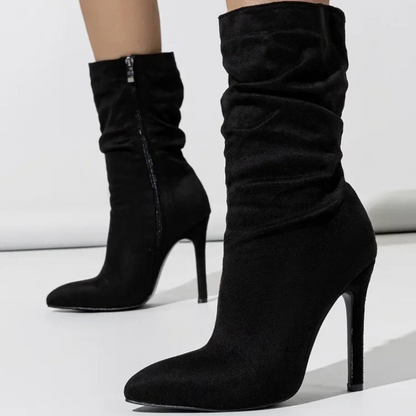 HARPER - VELVET STILETTO BOOTS