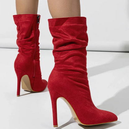 HARPER - VELVET STILETTO BOOTS