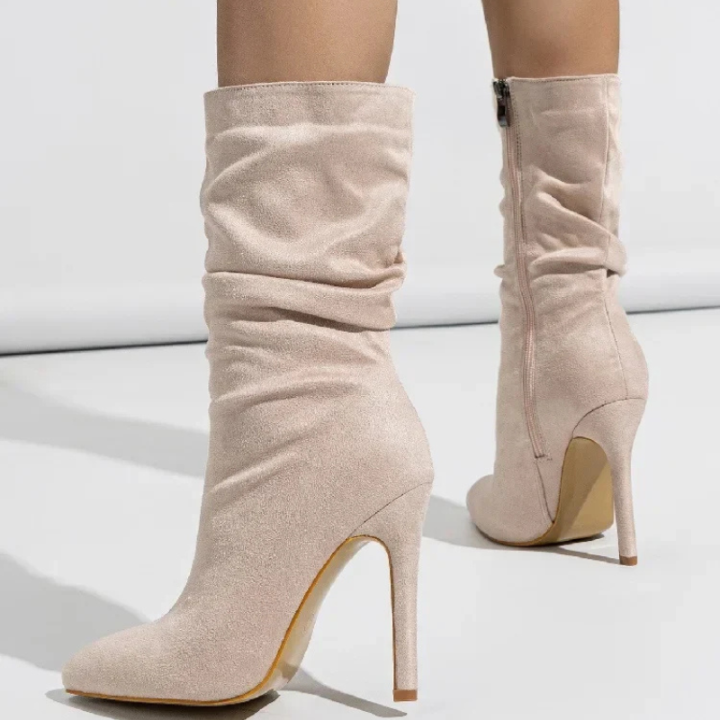 HARPER - VELVET STILETTO BOOTS