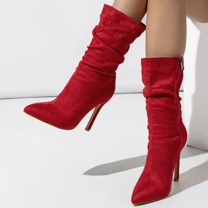 HARPER - VELVET STILETTO BOOTS